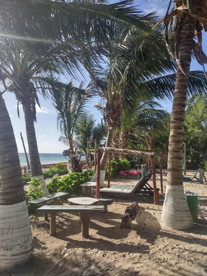 Lunazul Eco-Cabana Frente Al Mar Mahahual Zewnętrze zdjęcie
