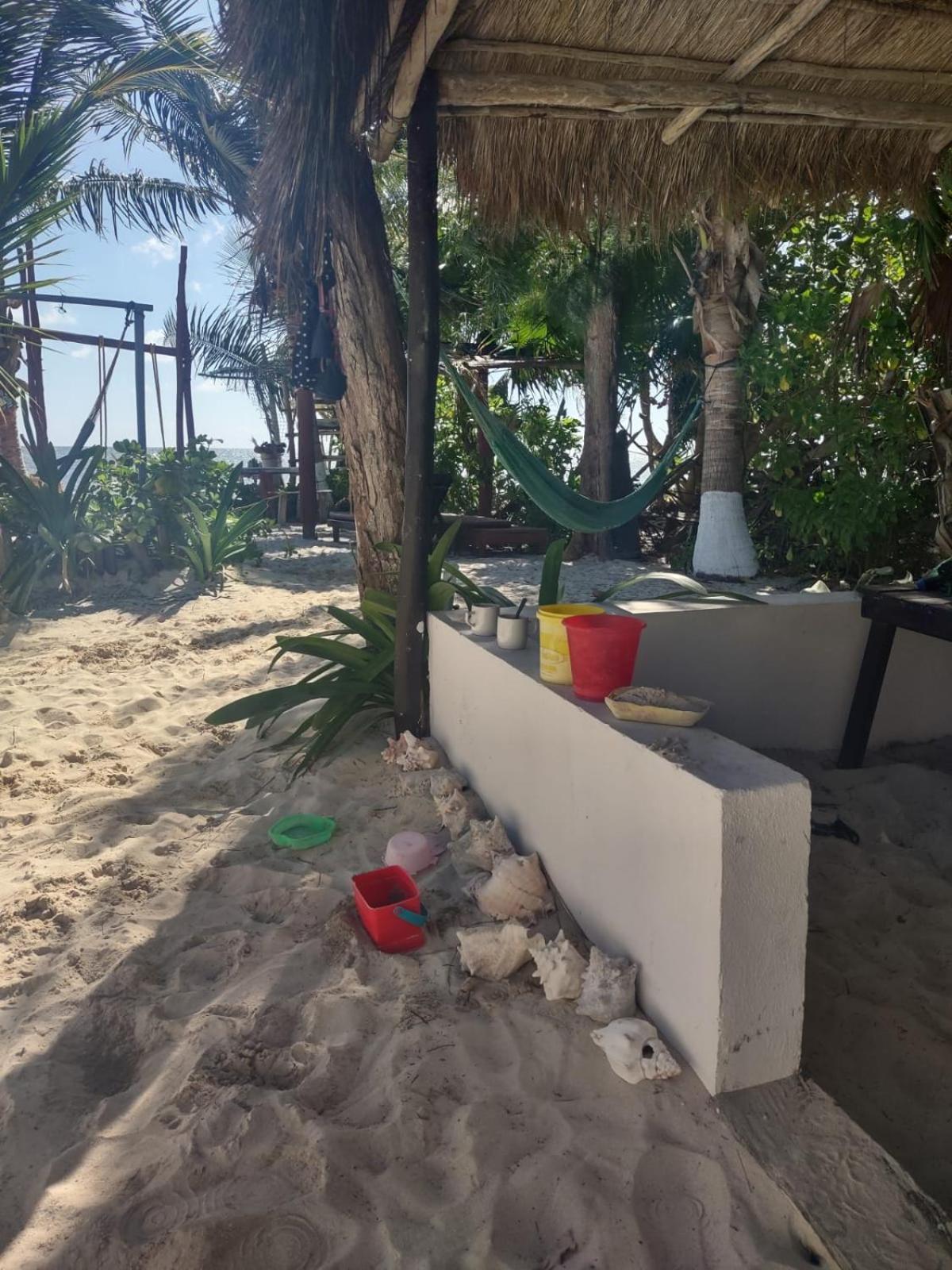 Lunazul Eco-Cabana Frente Al Mar Mahahual Zewnętrze zdjęcie